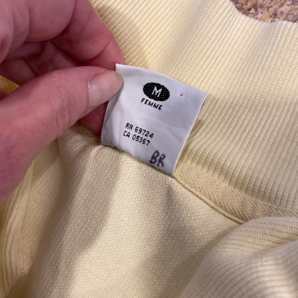 Columbia Yellow Partial Zip Pullover Top Medium S… - image 6